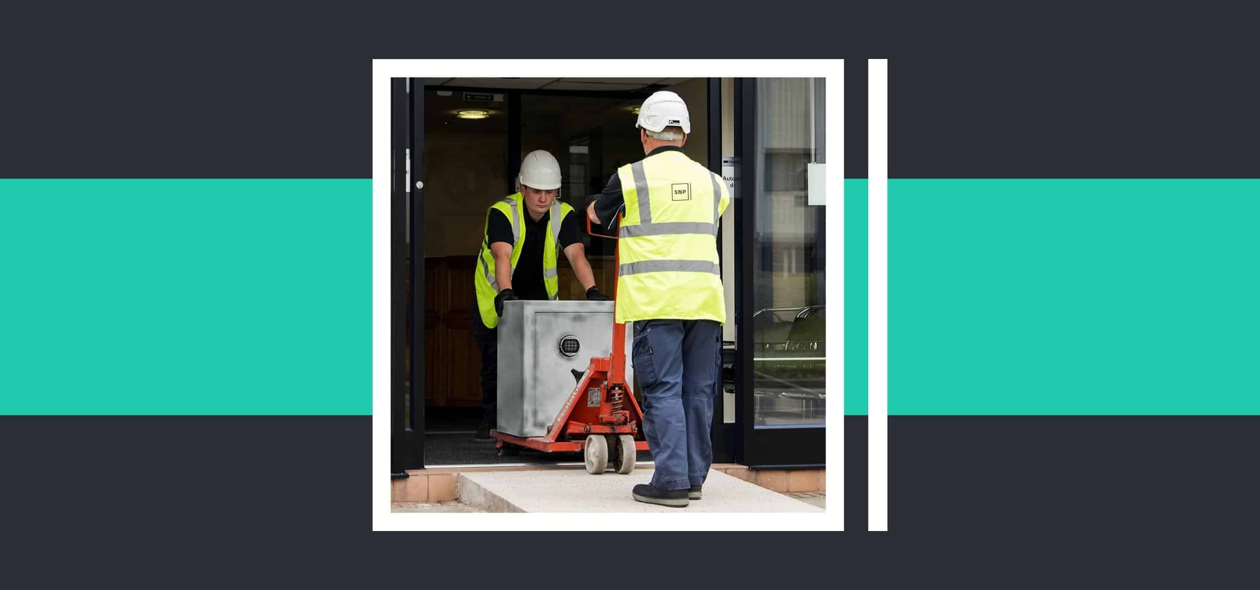 Image of people removing and disposing old safes